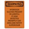 Signmission OSHA Warning Sign, 10" Height, Aluminum, Hydrogen Sulfide Present In Landfill, Portrait OS-WS-A-710-V-13256 - alternate 1